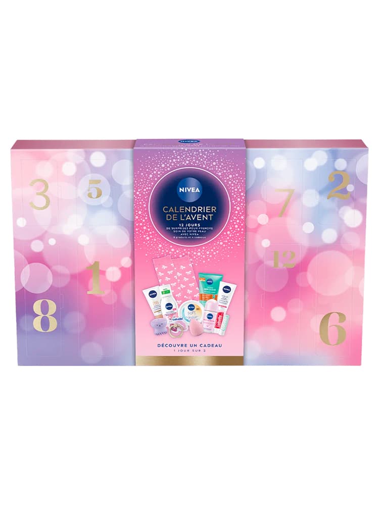 Nivea Calendrier de l'Avent Jeunes 2025 - 12 Jours - 8 Soins Incontournables et 4 Accessoires de Beauté